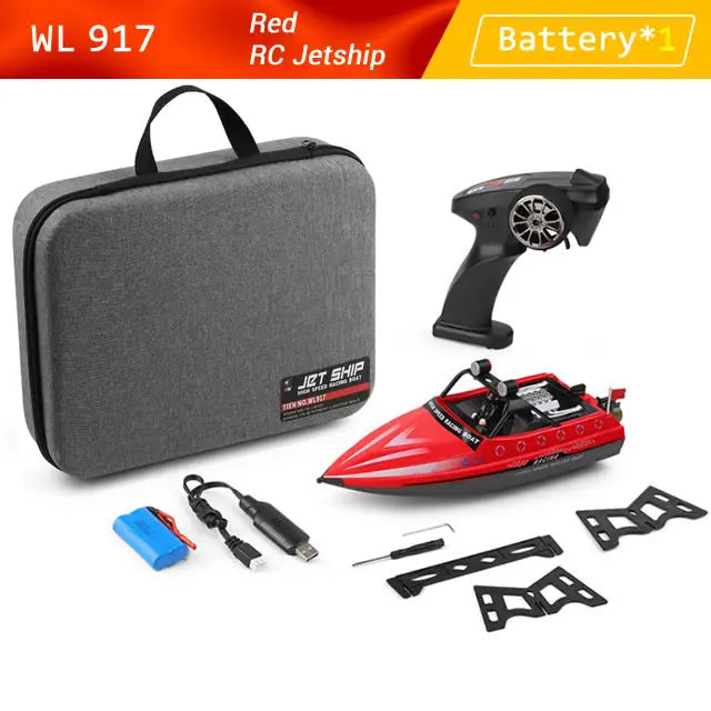 EZ WLtoys WL-917 RC Racing Boat 16KM/H 2.4GHz Remote Control Toys High Speed Ship Jet Speedboat BoatsToy Adults Boys Kids Gift