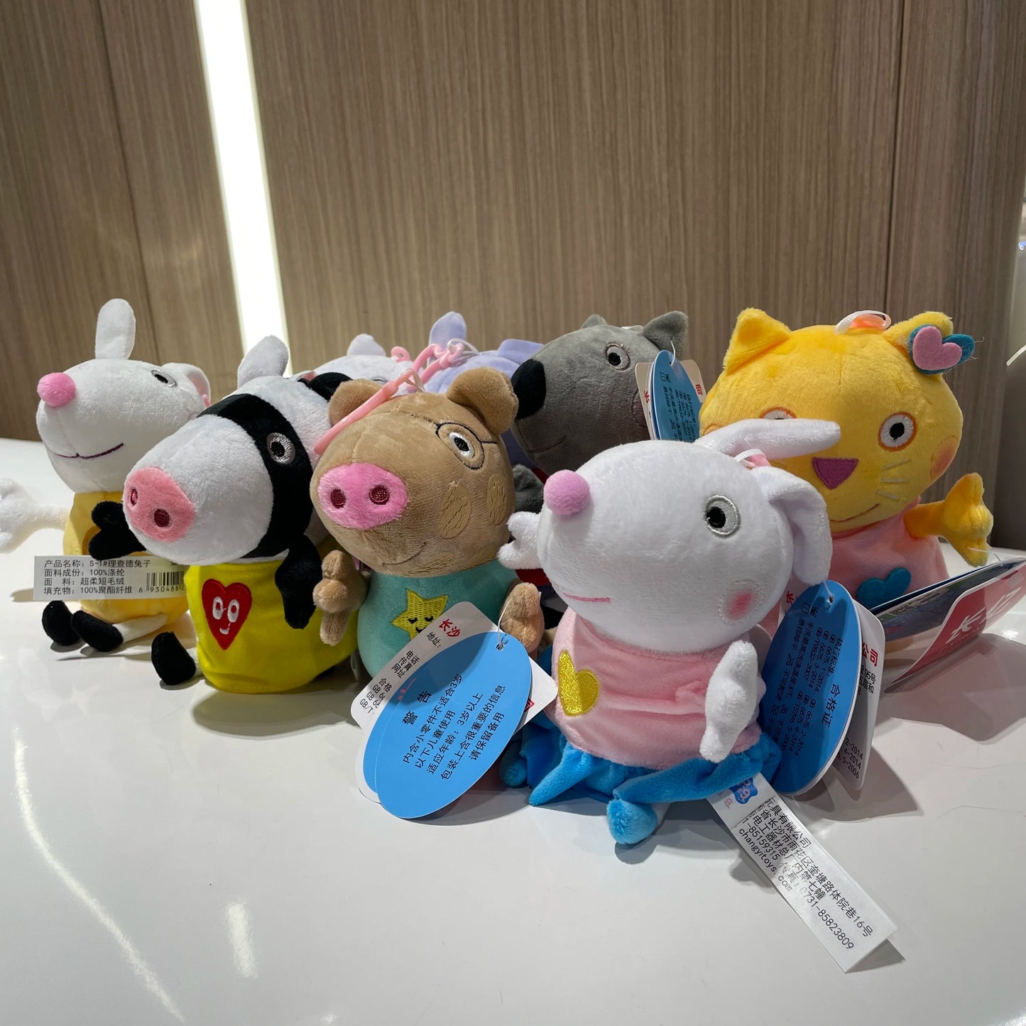 EZ 19cm 100% Genuine PEPPA PIG Stuffed Soft Doll Peppa George Zoe Suzy Rebecca Emily Danny Pedro bear Dinosaur Children Plush toy