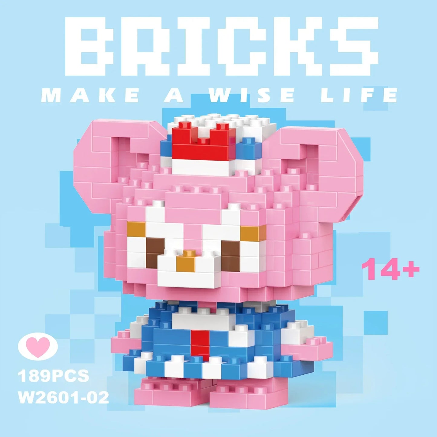EZ Disney 108 Style Stitch LinaBell Hello Kitty Building Blocks Princess Cartoon Figrues Bricks Children's Assembly Toys Model Gift