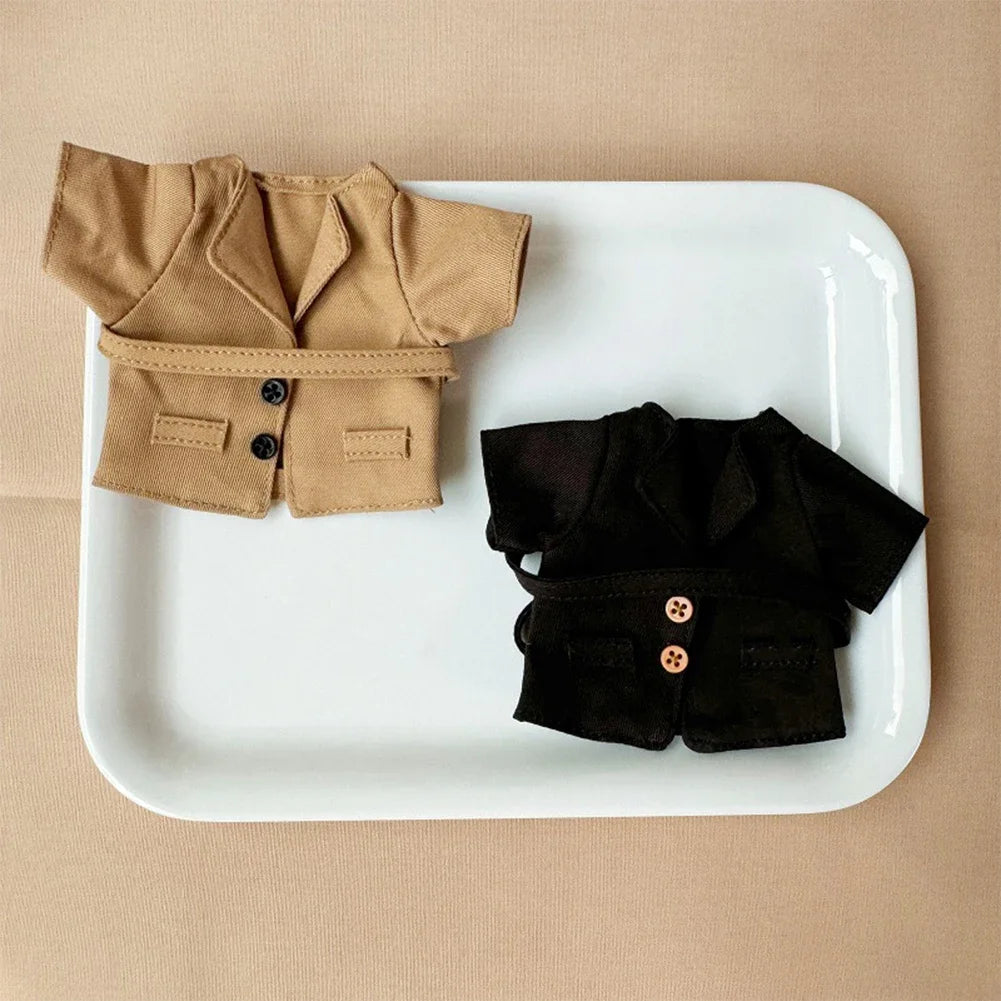 EZ New Fashion Windbreaker Coat for 17cm Labubu V1v2 Replacement Coat Clothing Accessories Cute Apron High End Suit