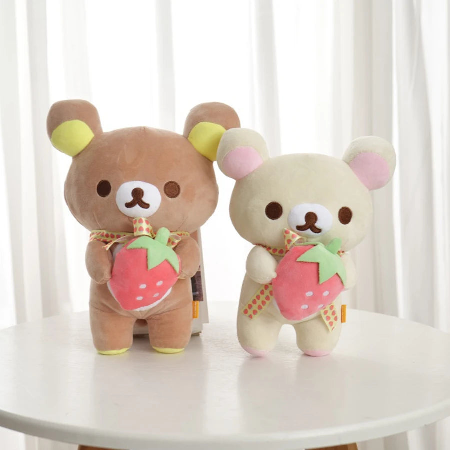 EZ Anime Rilakkuma Cartoon Plush Doll Soft bear Toys Kawaii Room Decor Teddy Bear Plushies Cute Couple Bear Xmas Gifts For Girls