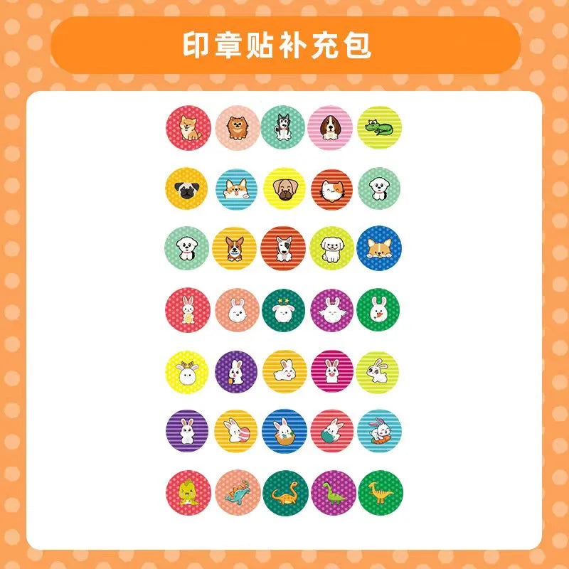 EZ Popular Children's Magic Seal Sticker Book Toy Stamp Reward Boys and Girls Cartoon Cute Rabbit