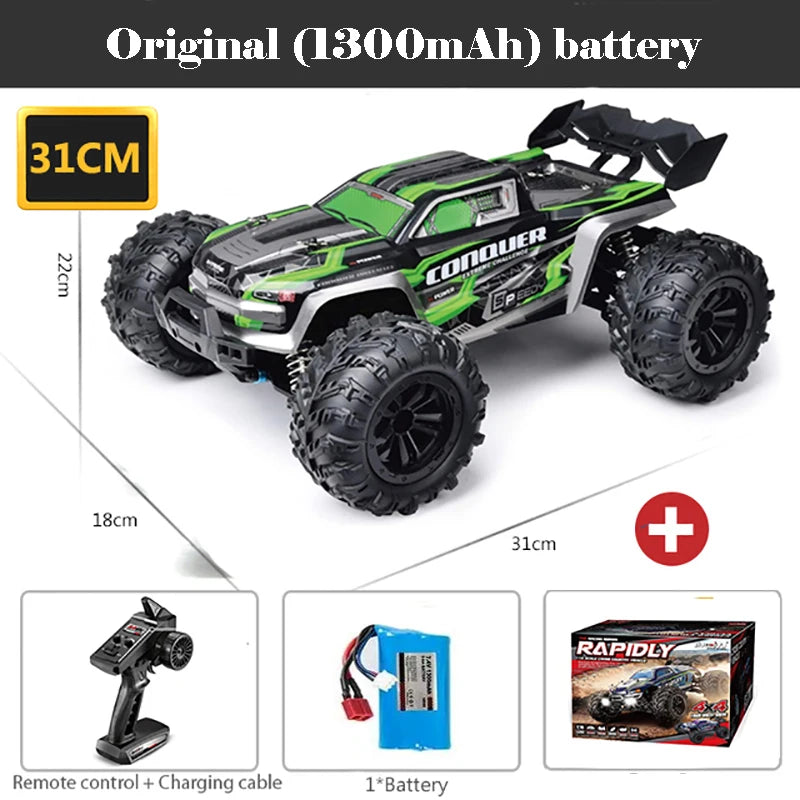 EZ 50 or 80KM/H Rc Cars 1/16 Off Drift Road 4WD with LED 2.4G Waterproof Remote Control Monster Truck for Adults and Kids Toy Gift