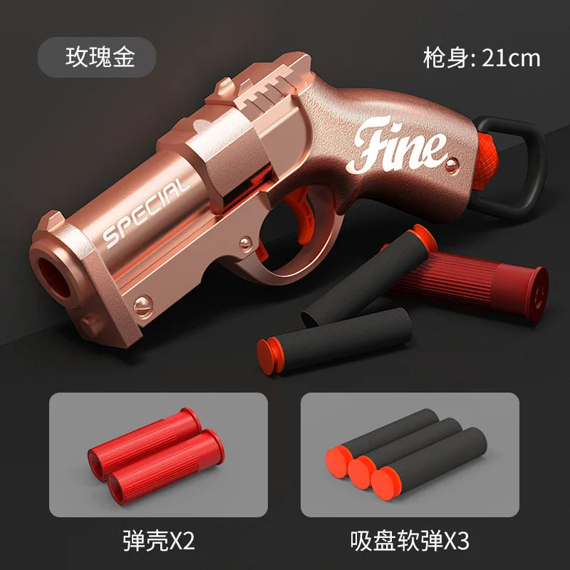 EZ Soft Bullet Mini S686 Shell Throwing Launcher Toy Gun Airsoft Foam Bullet Blaster CS Outdoor Weapon Children Pistol Gift for Kid