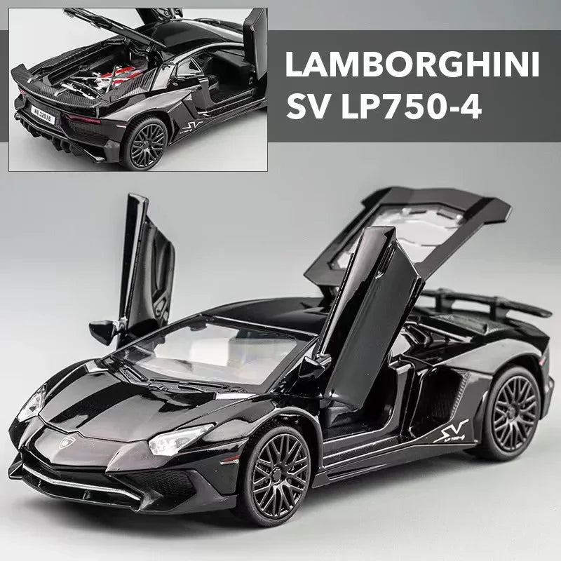 EZ 1:32 Lamborghinis SV LP750-4 Alloy Sports Car Model Diecast & Toy Metal Vehicle Simulation Car Model Collection Children's Gifts
