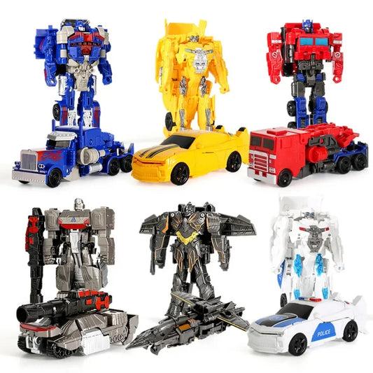 EZ Transformation Toy Robot One Step Deformation Car Action Figure Model Dinosaur Toys for Boys