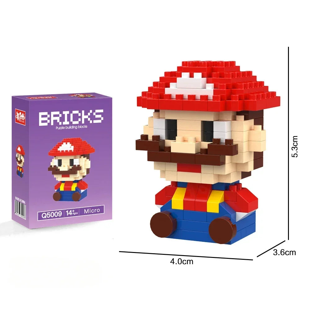 EZ New Super Mario Q Cartoon jigsaw Puzzle Blocks for children Small particles  educational toy student doll model gift