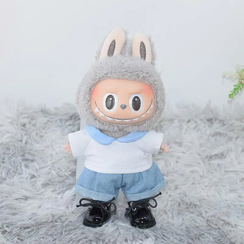 EZ For LABUBU Leather Shoes Suitable for 17cm Cotton Dolls Shoes Boots Toys Casual Sports Shoes Dolls Accessories DIY Doll Toys