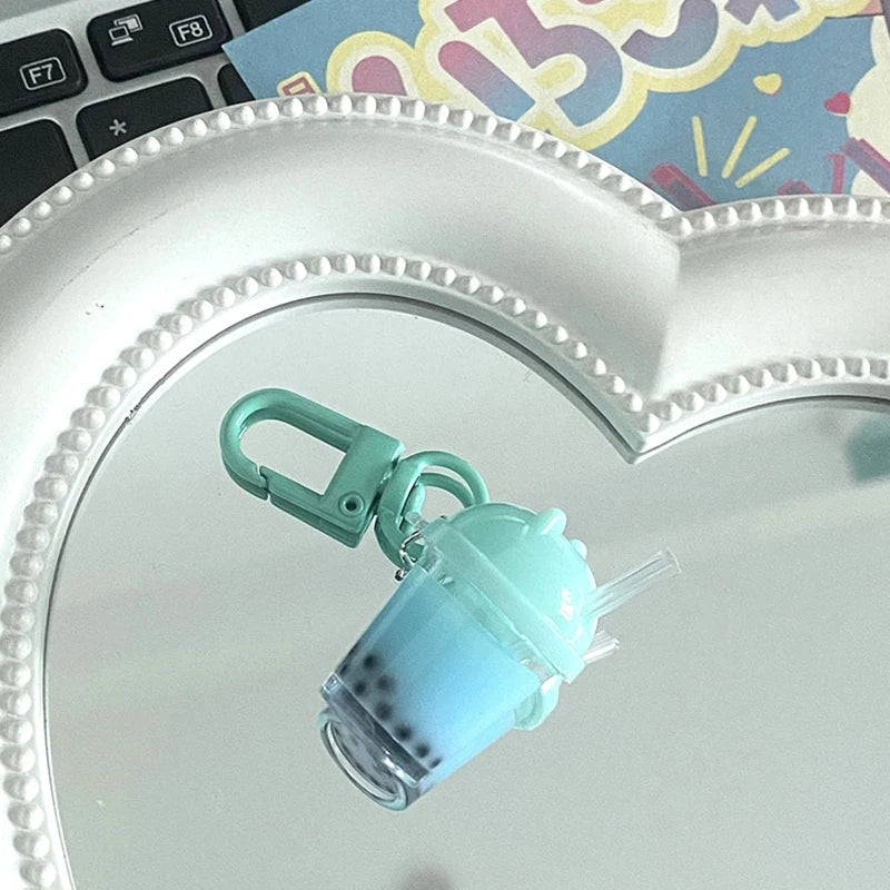 EZ 1 Piece 1:12 Doll House Mini Pearl Milk Tea Cup Model Pendant DIY Miniature Scene Accessories Doll House Decoration Toys