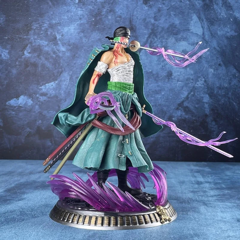 EZ New One Piece Anime Figure Bath Blood Roronoa Zoro PVC 21cm Action Figure Collection Exquisite Model Birthday Gifts Figurine