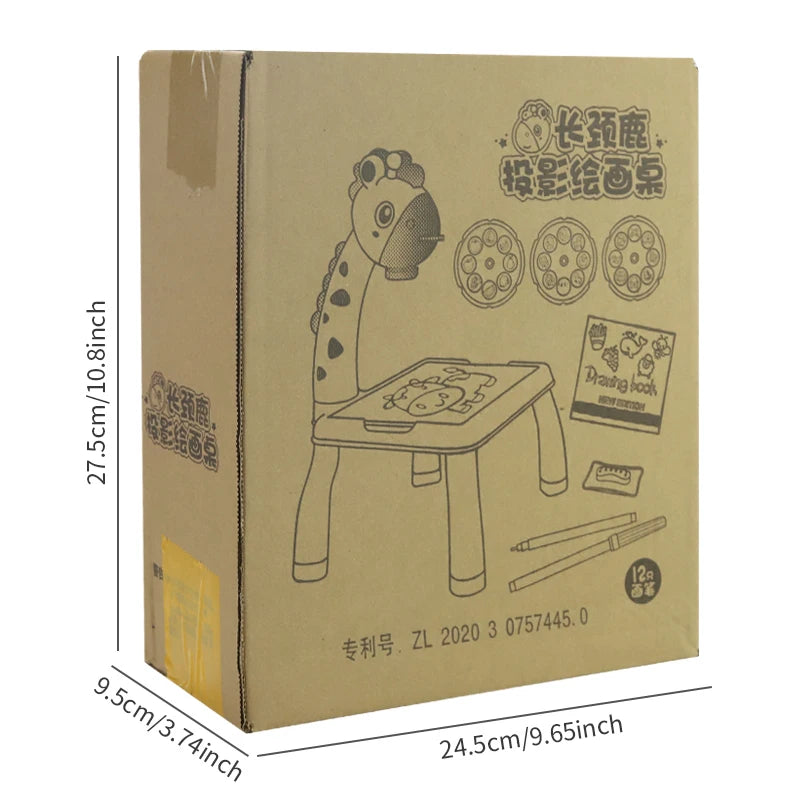 EZ Children's Projection Drawing Board Multi-functional Drawing Table Projector Graffiti Puzzle Toy