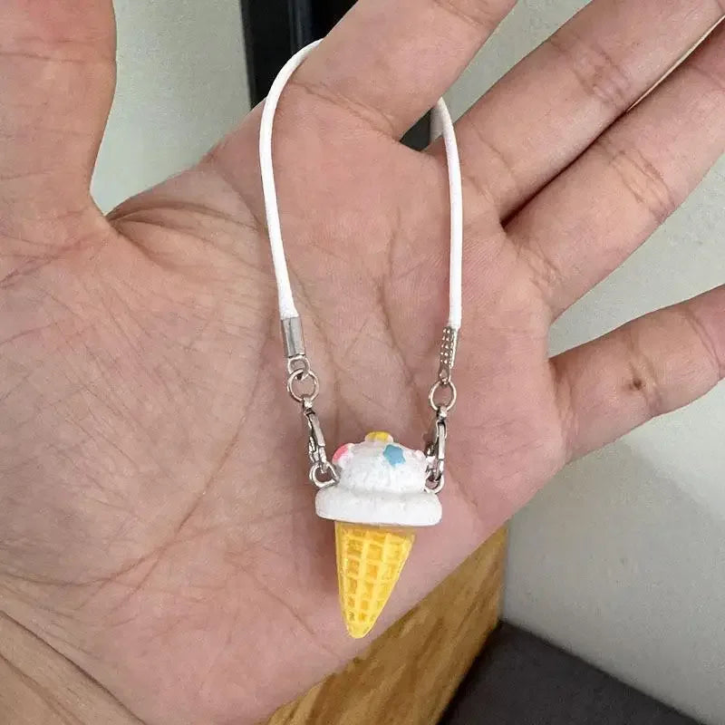 EZ For 17cm 3.0 labubu v1/v2/v3 Mini Ice Cream Bag  Bear Rose Accessories Doll House Accessories Bag Hanging（No dolls）