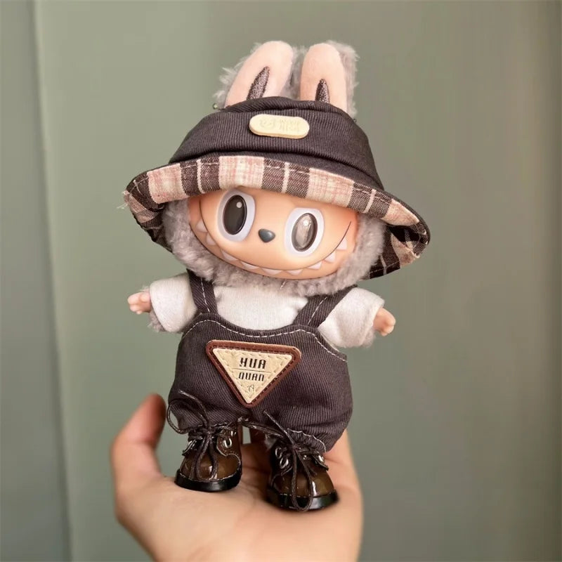 EZ Mini Plush Doll Clothes Outfit Accessories for 17cm Labubu V1 V2 and Multiple Series - The Perfect Attire for Your Doll