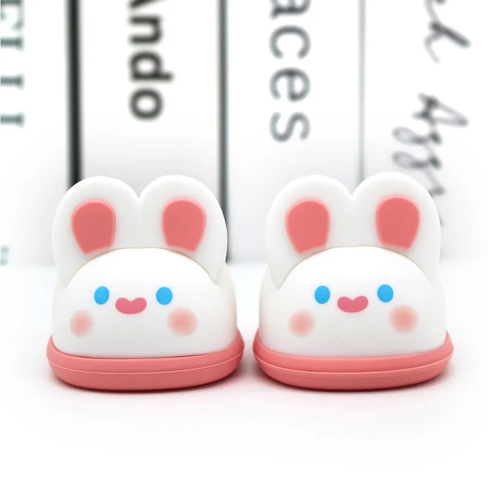 EZ Cartoon Rubber Slippers for Mini Labubu 17cm Vinyl Dolls Macaron Style