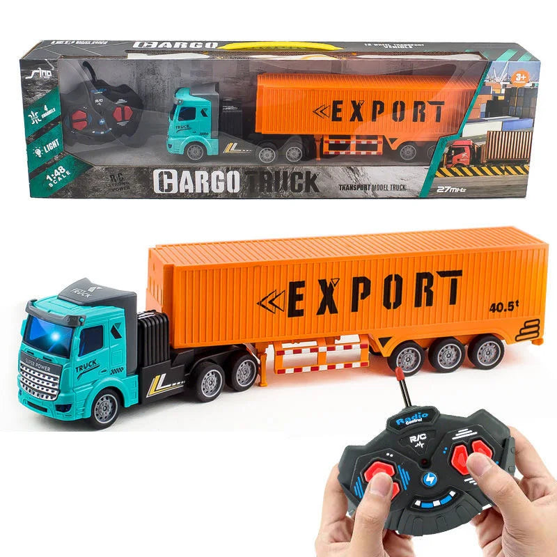 EZ 1/48 Rc Truck Heavy-Duty Toy Cars Trucks Remote Control Semi-Trailer Construction Electric Truck Big Rc Trailer Dump Boys Gift