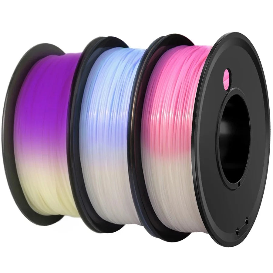 EZ UV Sunlight Color Change Filament PLA 1.75mm 3D Printer PLA Filament 250g 1kg Plastic Material PLA UV Reaction Blue Purple Pink