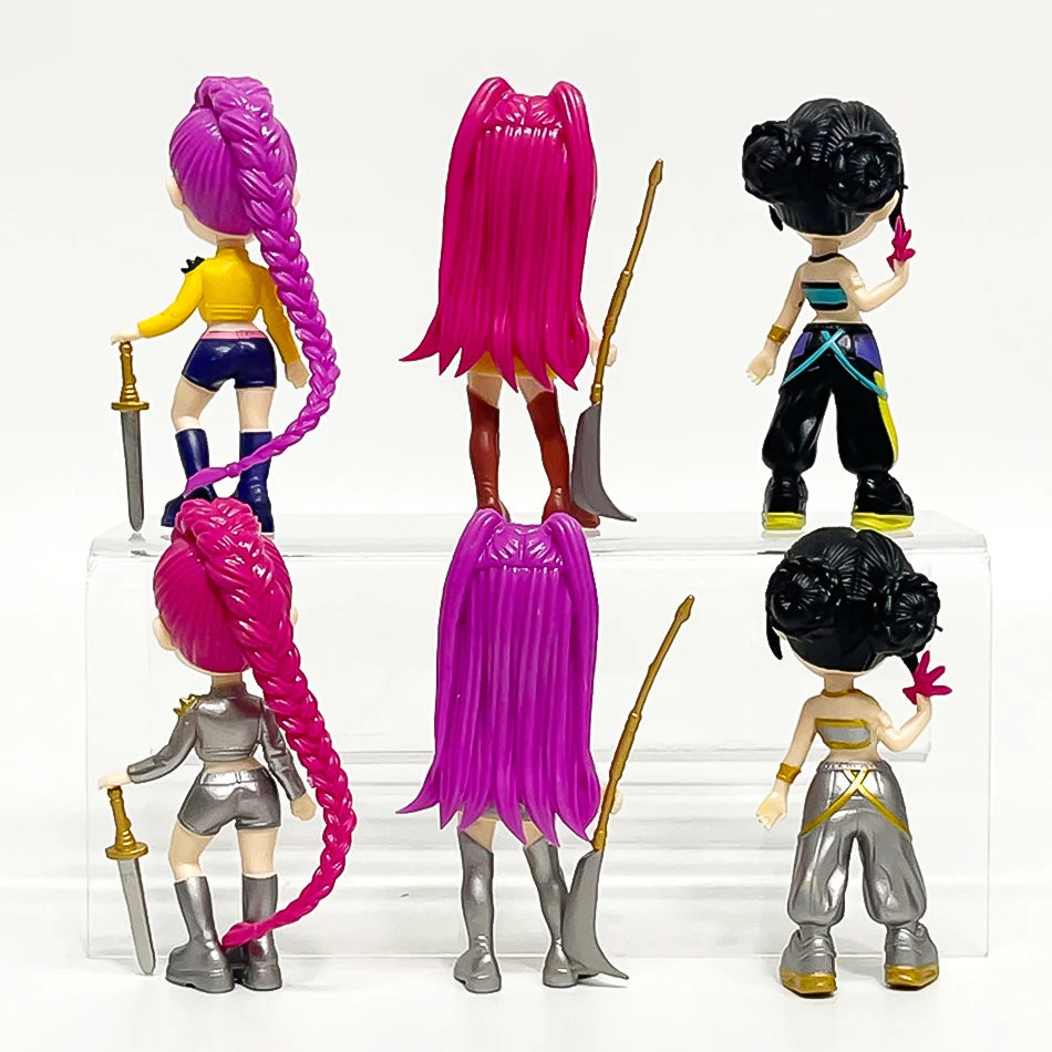 EZ 1-6pcs Kpop Devil Hunter Blind Box Disassembly Fun Blind Bag Small statue Peripheral Desktop decoration fans gift ﻿