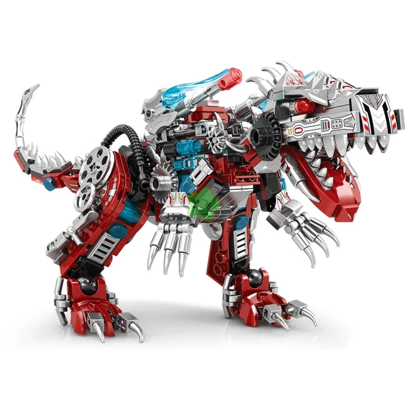 EZ 2IN1 Jurassic Mechanical Indominus Rex Dinosaur World Model Building Blocks City Fighter Dino Park Bricks Children Toy
