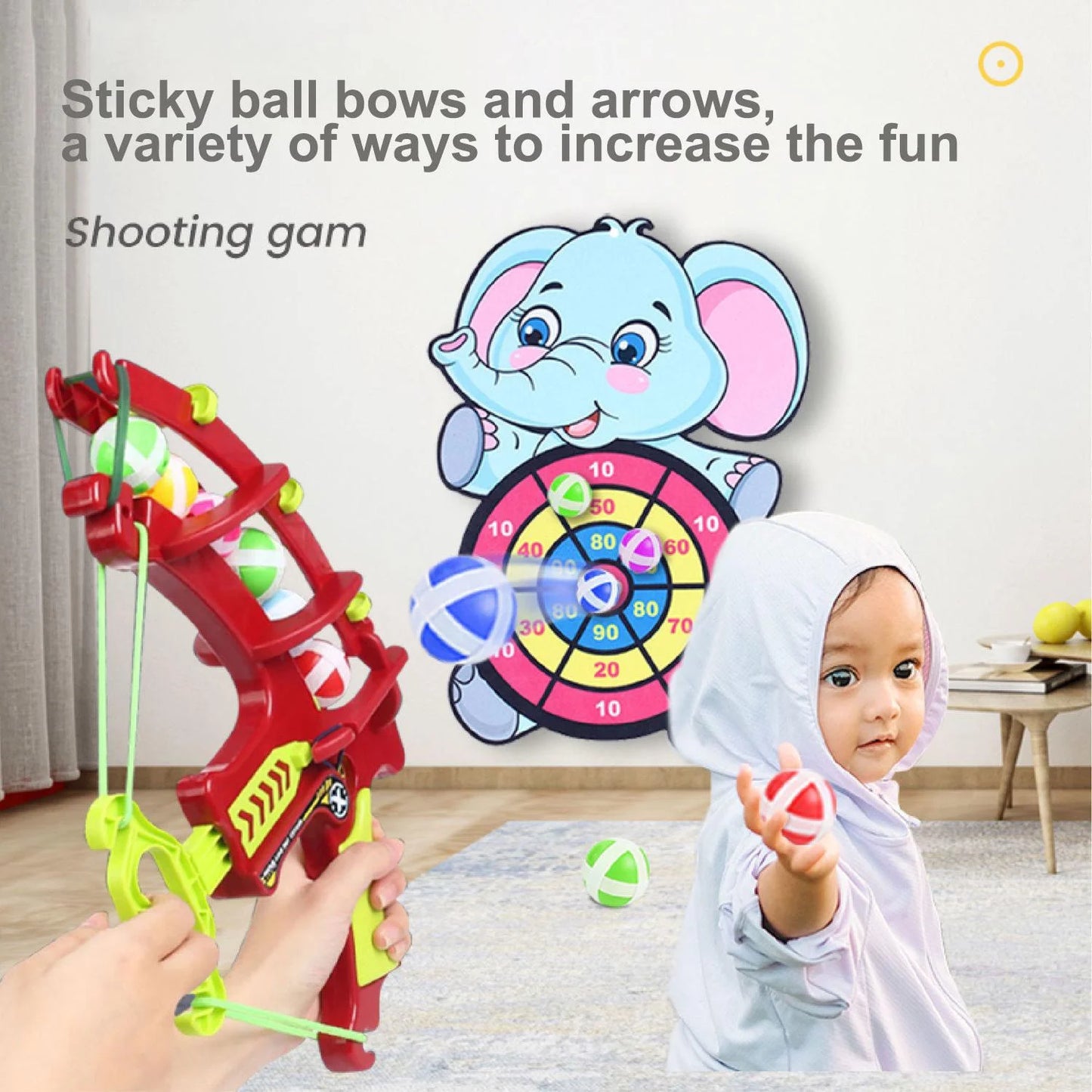 EZ Montessori Throw Sport Slingshot Target Sticky Ball Dartboard Basketball Board Games Educational Children's outdoor Game toy