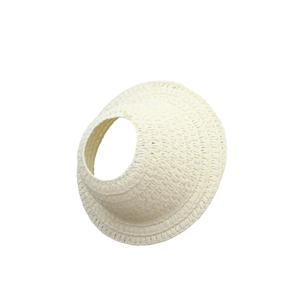EZ For Sitting Party Labubu Hat Open Top Straw Hat Woven Hat  Labubu party clothing accessories countryside style Labubu outfit