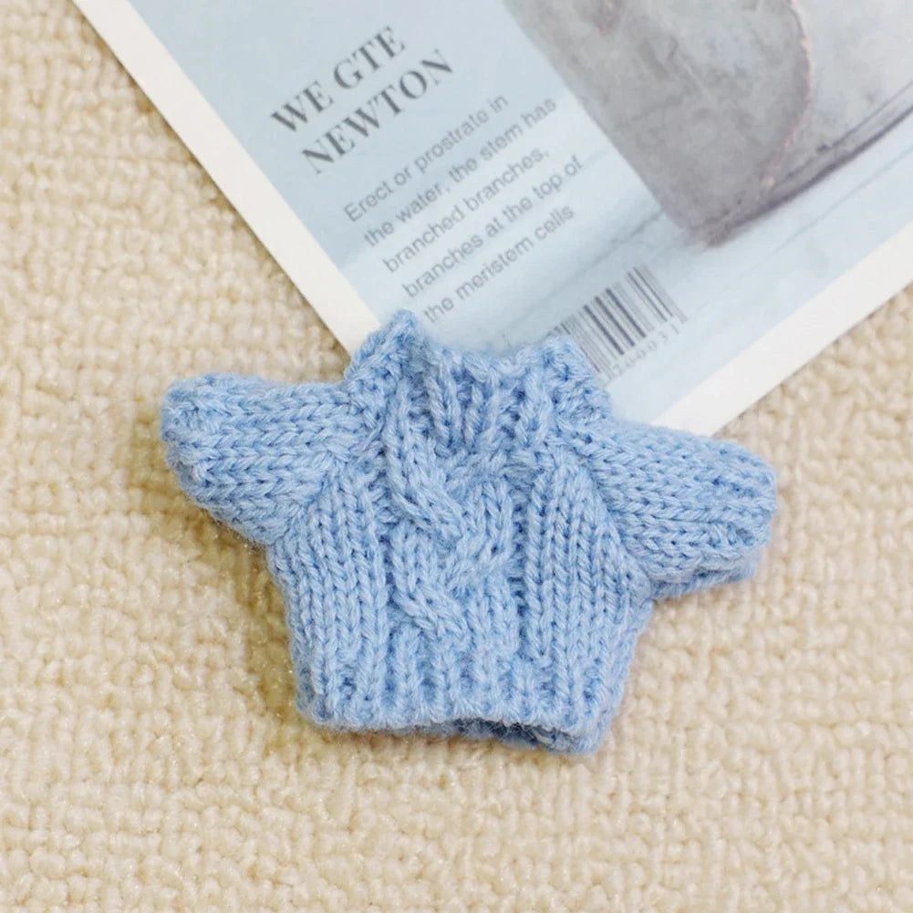 EZ Mini Doll'S Clothes Outfit Accessories For Labubu for Elf doll Knitted Christmas Love twisted solid Santa sweater Clothing