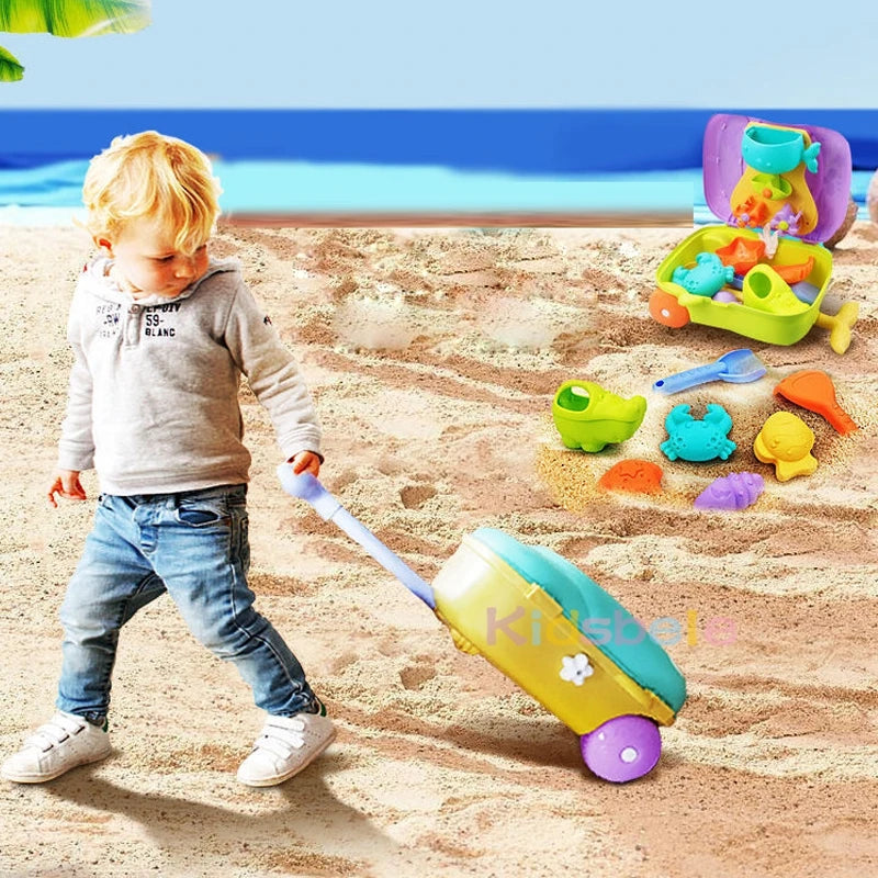 EZ Kids Beach Toys Baby Beach Play Toys Sandbox Kit Summer Toys Beach Accessories Sand Water Game Tools Bath Toy For Baby