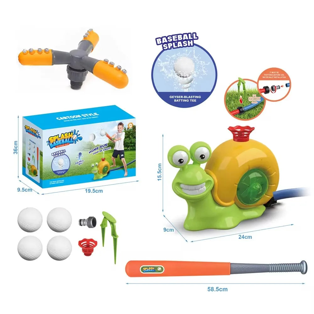 EZ Hydrant Sprinkler Outdoor Water Spray Toy Backyard Garden Water Toys Summer Yard Cartoon Splash Sprinkler Baby Bath Toy for Kids