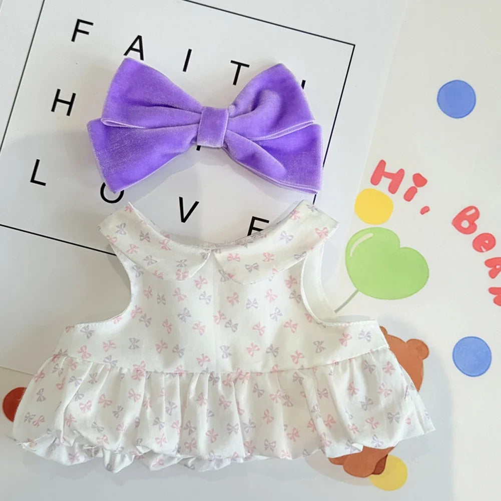 EZ For Labubu 3.0 Big into Energy Series Clothes  Labubu red checkered dress Purple sweater cardigan Labubu Clothing