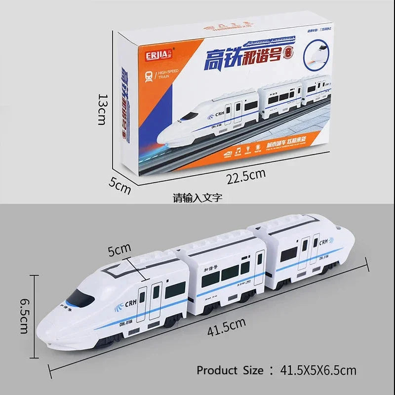 EZ Kids Simulation High-speed Railway Train Toys Electric Sound Light Train Model Car Puzzle Toys for Boys Girls Birthday Xmas Gift
