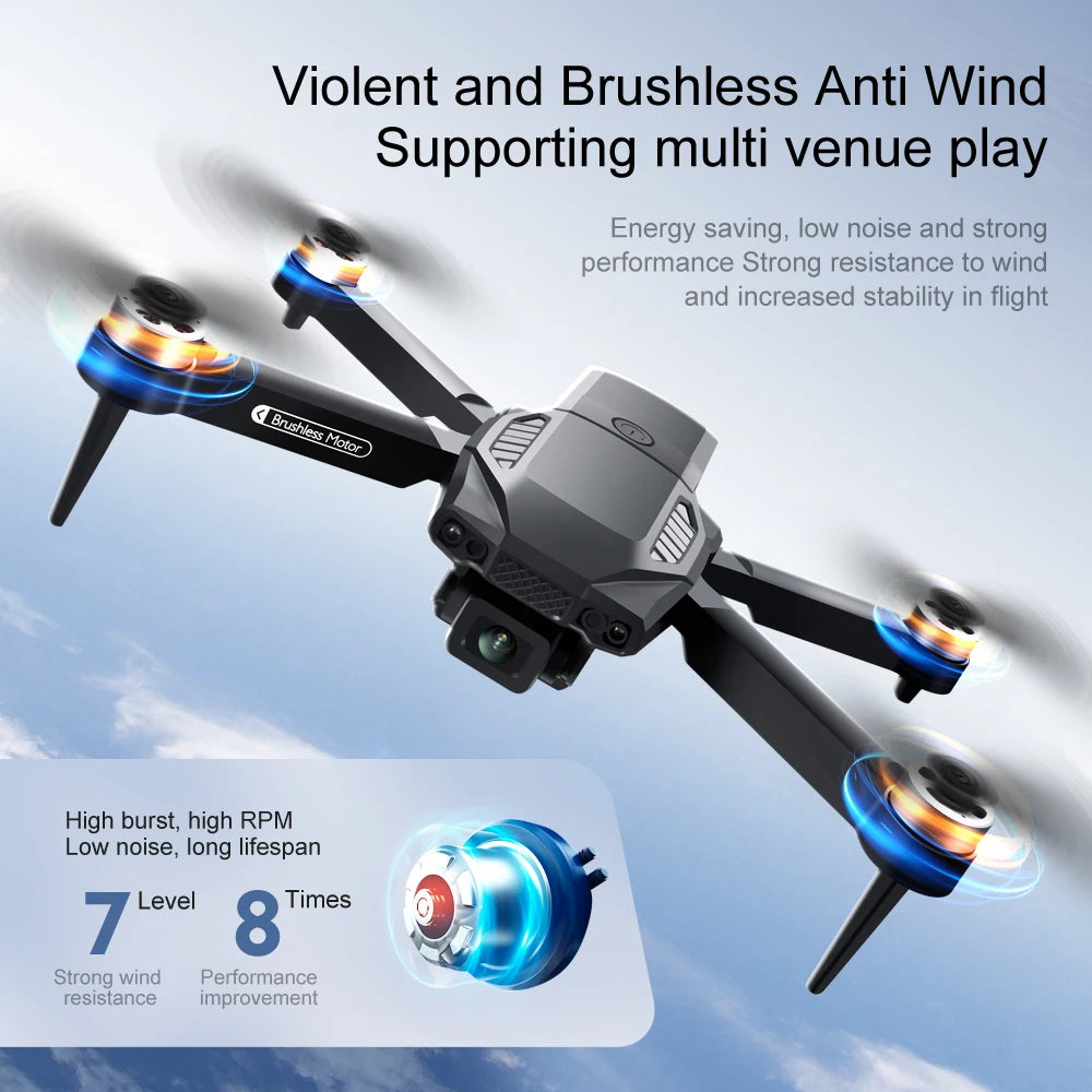 EZ New F198 Drone Professional Dual Camera With 1080P WIFI FPV HD Aerial Photography Wide Angle Brushless RC Foldable Quadcopter