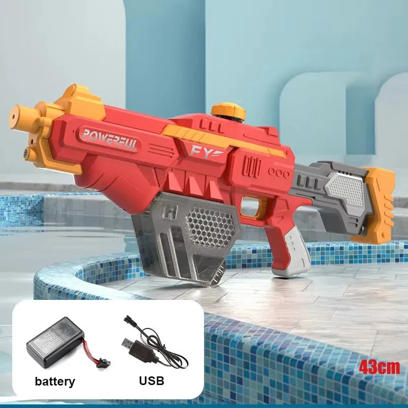 EZ 2025 Summer Electric Water Gun Children Toy Fully Automatic Continuous Shooting Water Gun with Sound Effects Luminous Efficacy