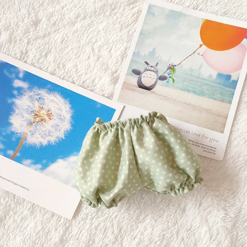 EZ Cute Mini Plush Doll's Clothes Bloomers For 17cm Labubu Idol Dolls Trousers Mini Shorts Clothing DIY Kid Gift Dolls Accessories