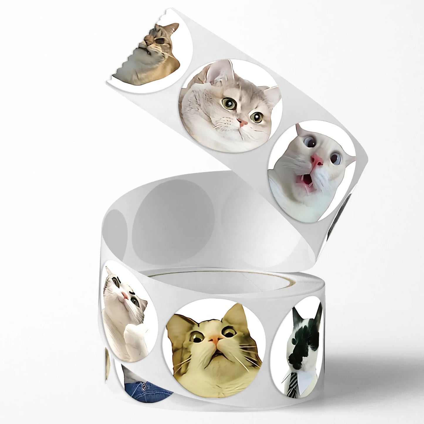 EZ 100pcs/500pcs Cartoon Meme Cat Stickers For School Reward Stickers Classroom Decor Encouragement Sticker For Student Teacher