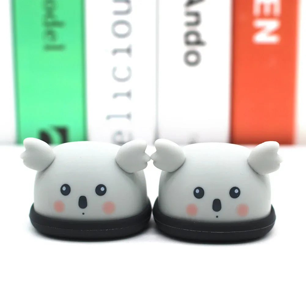 EZ Cartoon Rubber Slippers for Mini Labubu 17cm Vinyl Dolls Macaron Style