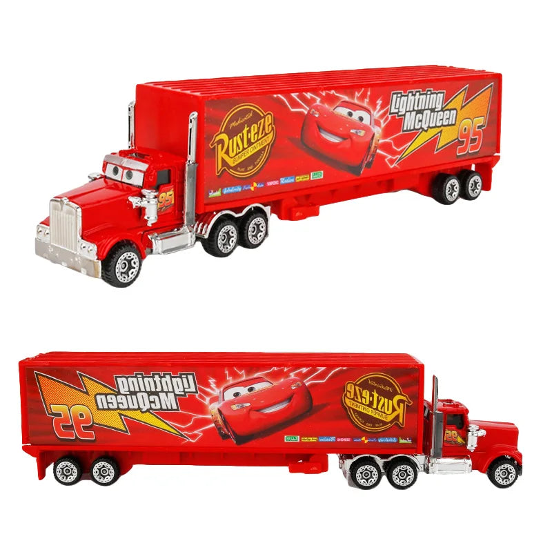 EZ 6-7pcs Disney Pixar Car 3 2 1 Lightning Mcqueen Truck Mack Jackson Storm Diecast Metal racing Car dinoco racer toy Set Boy Gift