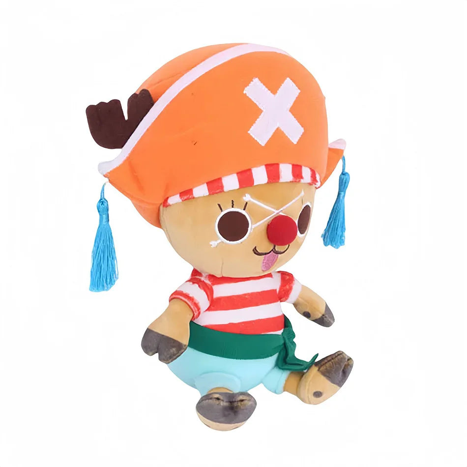 EZ Japanese Anime 25cm One Piece Original Plush Toys CartoonFigure Luffy Chopper Ace Roronoa Zoro Cute Stuffed Doll Kids Xmas Gifts