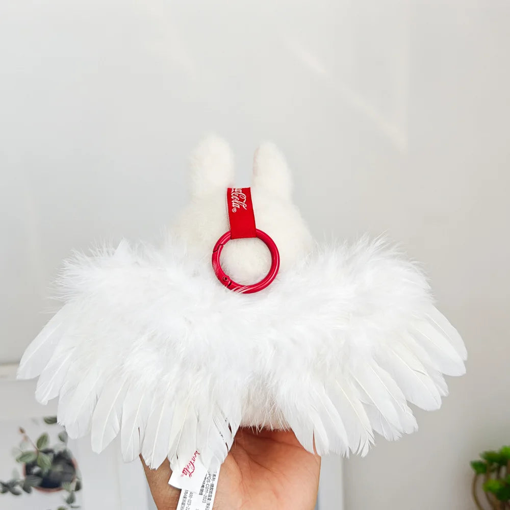 EZ Doll Clothes Outfit Accessories for 15-17cm Labubu Black White Angel Feather Wings DIY Mini Dolls Clothing Girl Gift