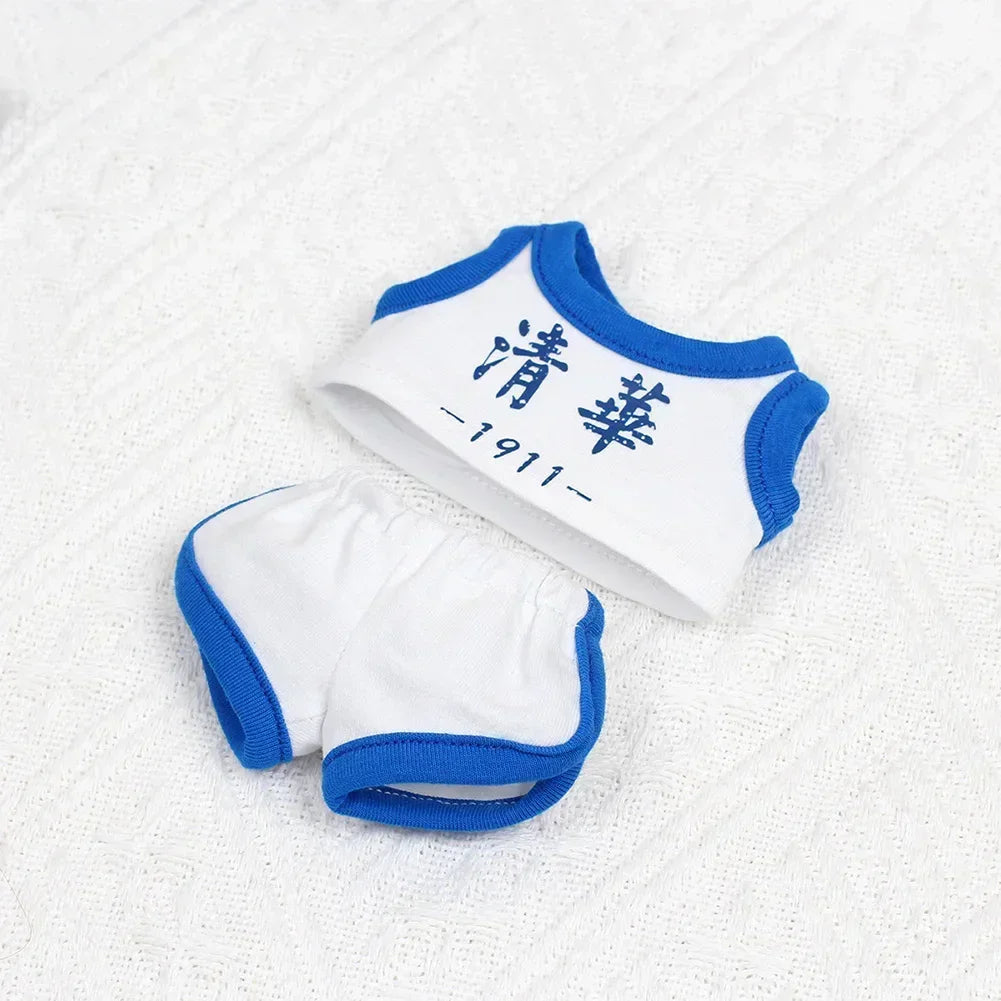 EZ For labubu Cool leather Jacket Dress Fashion Mini Plush Doll Clothes Outfit Accessories for Labubu Idol Skirt Clothing Gift