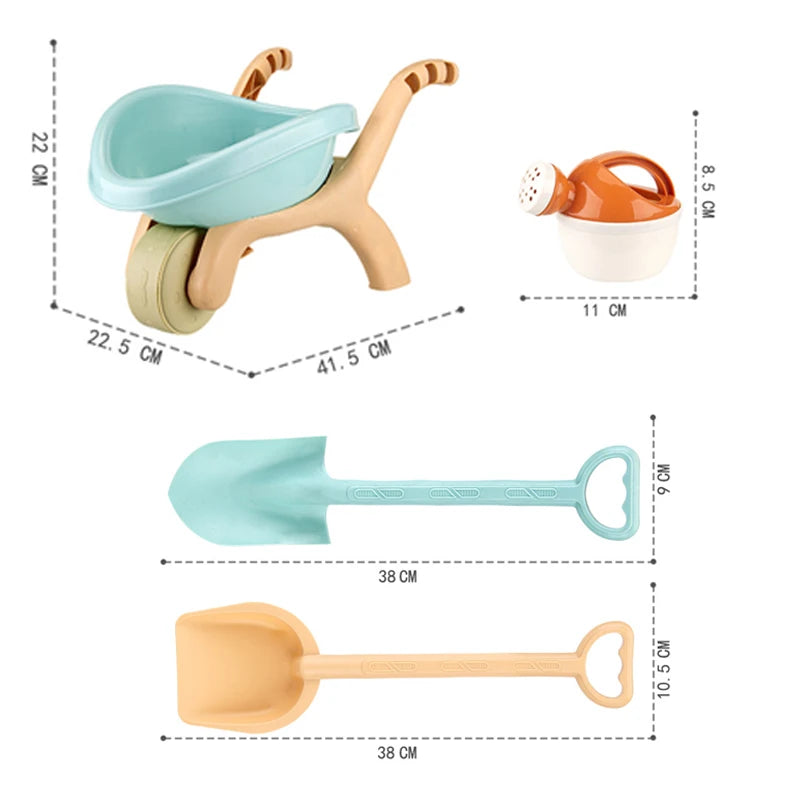 EZ Kids Trolley Beach Toys Play Sand Water Game Sandbox Molds Castle Shovel Watering Summer Outdoor Playa Tools Sand Toys for Baby