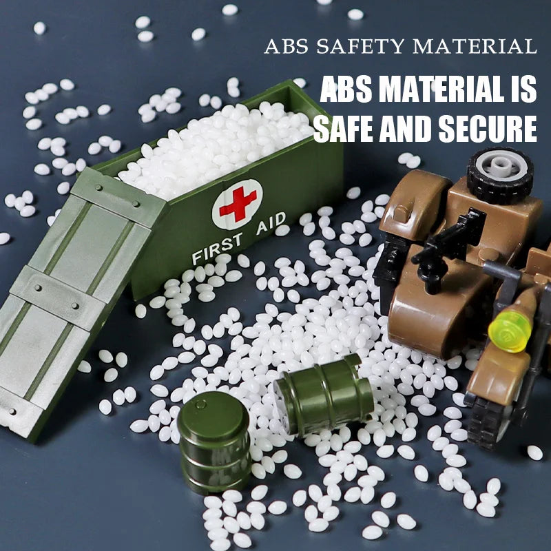 EZ MOC Military Base Building Blocks Weapons House Blocks Toys for Boys Compatible Classic Army Guns Accessories Bricks Kids Toys