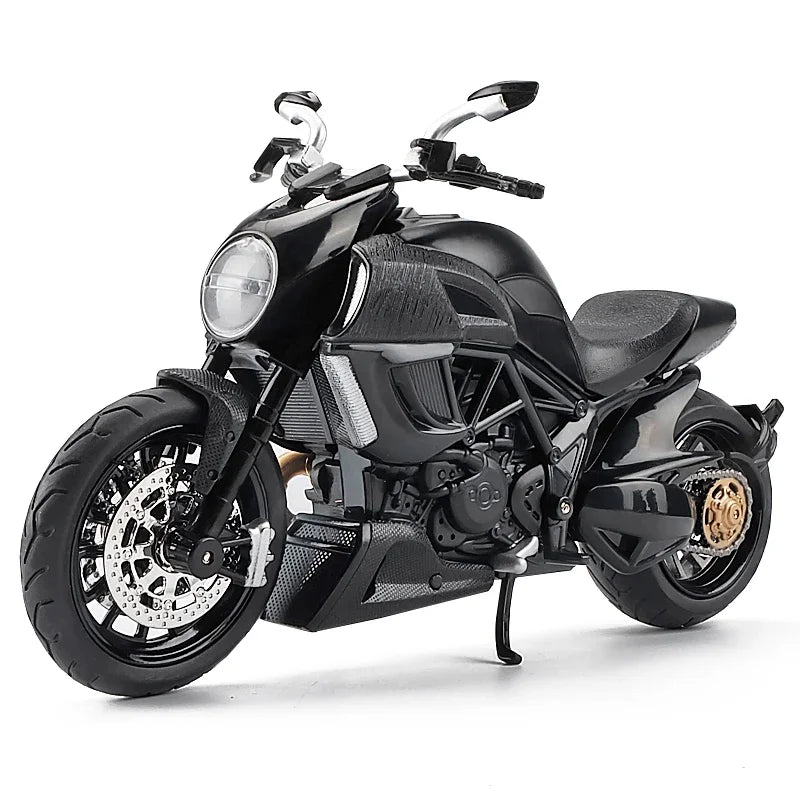 EZ 1:12 Ducati Diavel Carbon Red Die Cast Vehicles Collectible Hobbies Motorcycle Model Toys Birthday gift for children