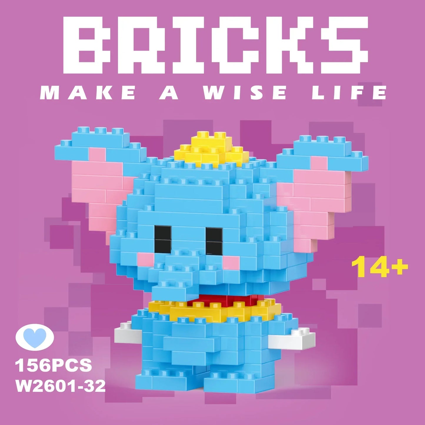 EZ Disney 108 Style Stitch LinaBell Hello Kitty Building Blocks Princess Cartoon Figrues Bricks Children's Assembly Toys Model Gift