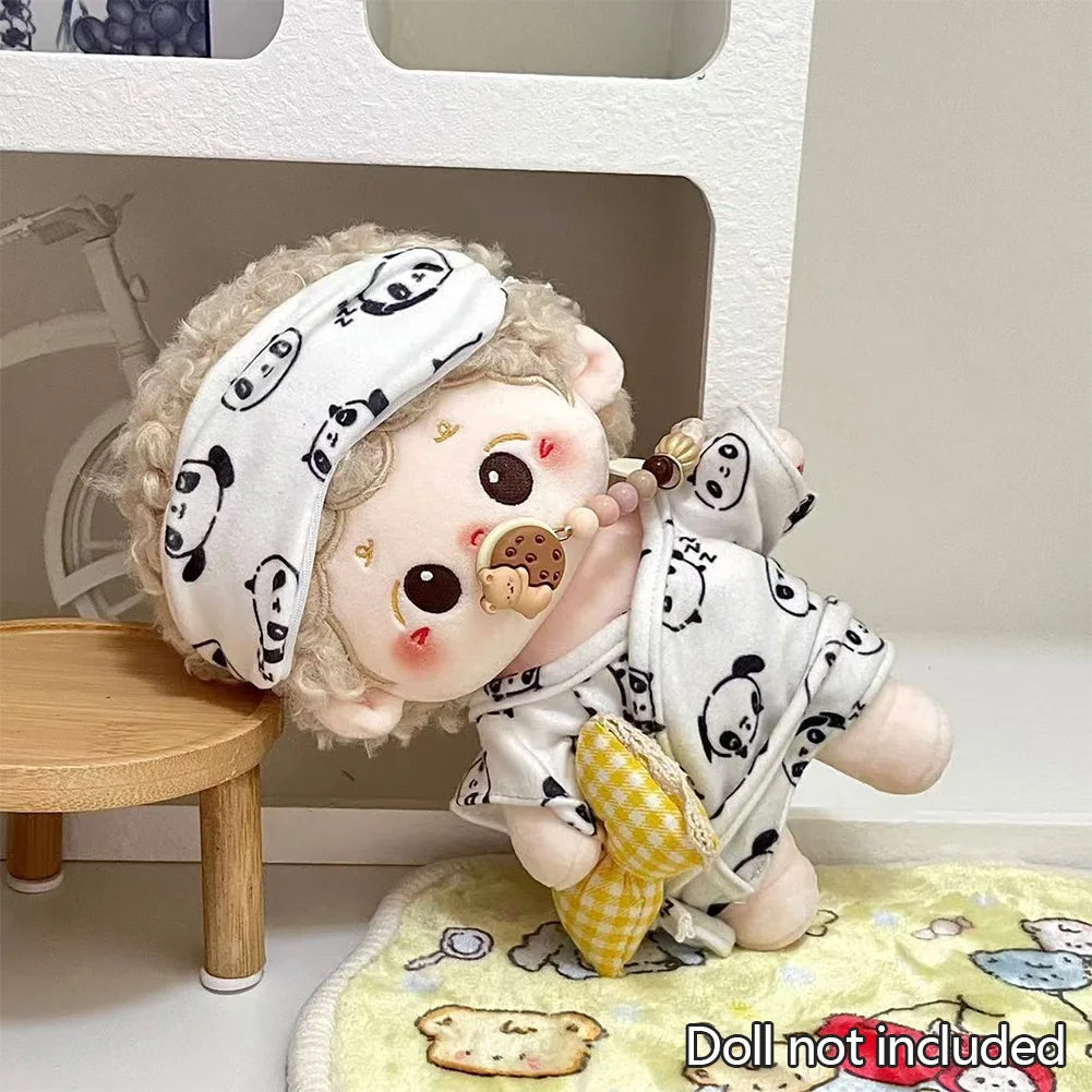 EZ Ropa Labubu For 15/17cm Labubu Doll Quilt and Pajama Set Three-piece Set Cosy Baby Bed Home Warmth Toy Girl Gift