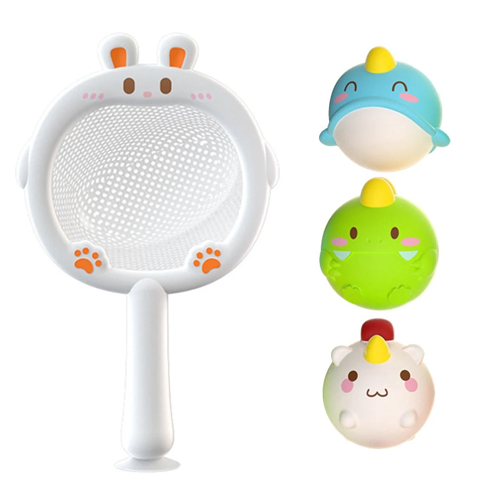 EZ Baby Cute Animals Bath Toy LED Light Up Toys Swimming Water Soft Rubber Float Induction Luminous Duck for Kids Play Funny Gifts