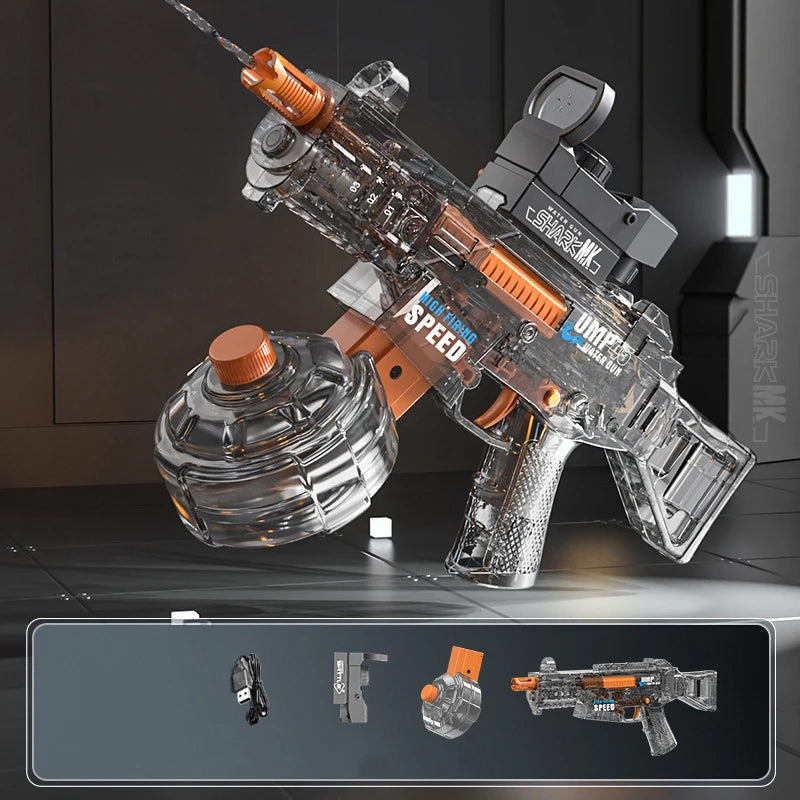 EZ Water Guns Electric For Adults Powerful Squirt Automatic Water Suction Water Blasters Summer Outdoor Beach Toy For Kids Gift