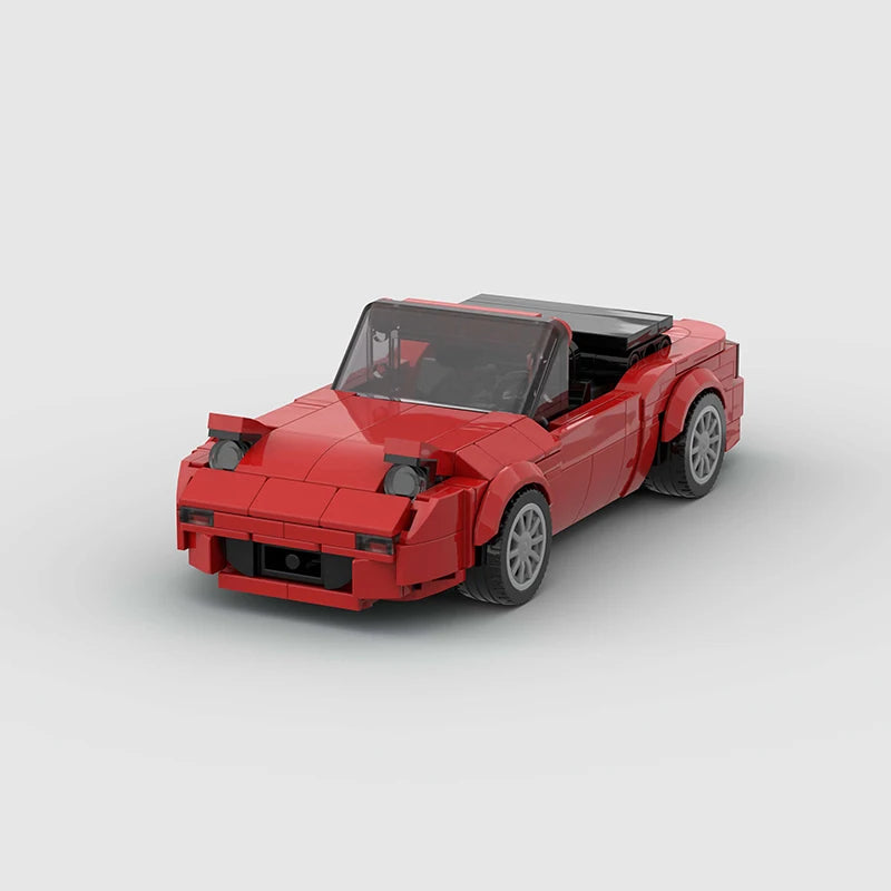 EZ Mini Cabrio MOC Open Car Vehicle City  Racer Runabout Building Blocks Brick Cabriolet Supercar Kids Toys Gift Boys