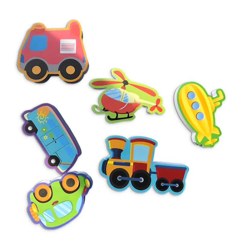 EZ Baby Toy Animal Bath Toys for Kids Soft EVA Paste Bathroom Toys Animal Cognitive Floating Water Toys for Boys Girls 2 to 4 Years
