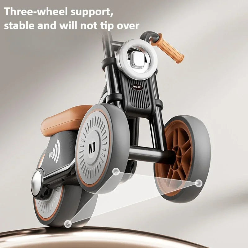 EZ Kids Balance Bike Ride-on Motorcycle Toddler Balance Bike with Music & Lights Sturdy Non-Tip Design Quiet Wheels for Boys Girls