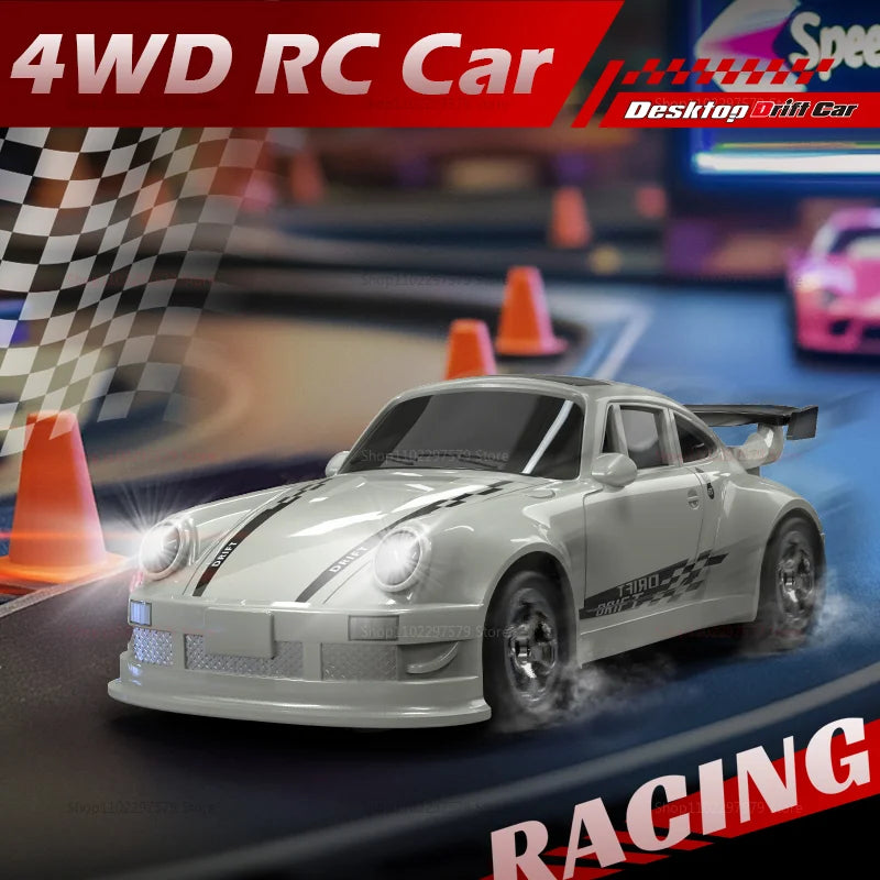 EZ New 4WD 2.4GHZ RC Simulation Mini Drift Car Palm Racing Model Desktop Toys 1/64 Scale Remote Control Car Gift For Children Boys