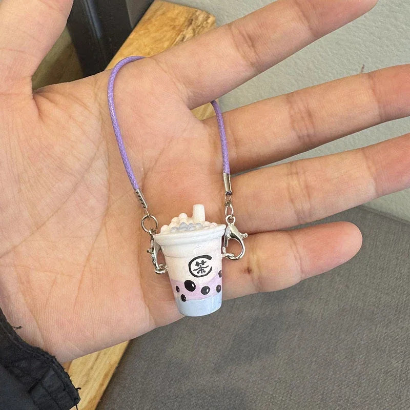 EZ Doll house dollhouse mini simulation milk tea cup For Ropa labubu doll accessories miniature scene pendant